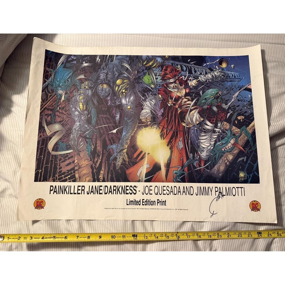 1997 Dynamic Forces‎ Painkiller Jane Darkness Signed Print Quesada Palmiotti